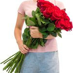 Букет красные розы 80 см высокие в Санкт-Петербурге - Фотография 1
