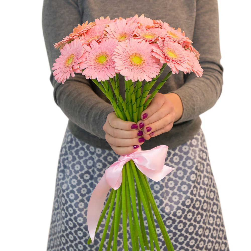 Розовые герберы-мини