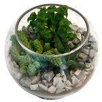 Имитация террариума в стеклянной вазе. - Фотография 3