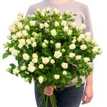 Букет белая кустовая роза в Санкт-Петербурге - Фотография 2