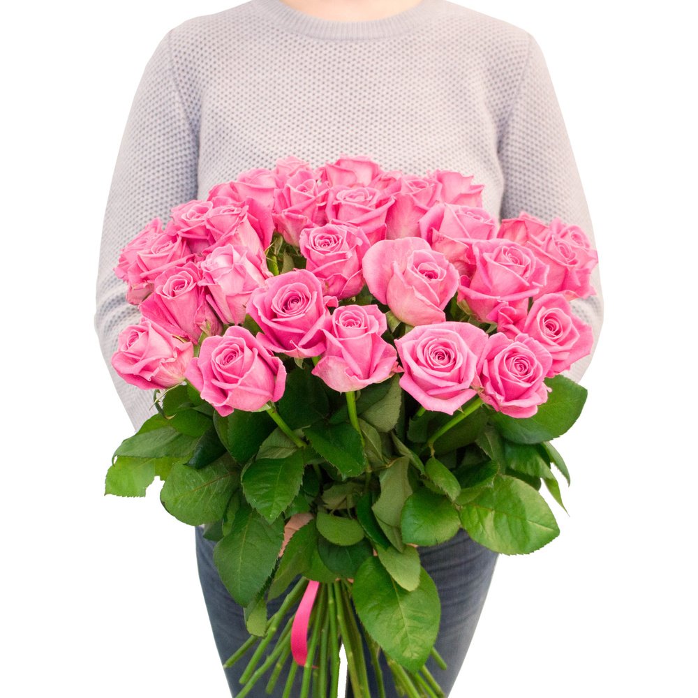 31 розовая роза