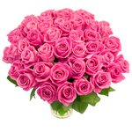 Букет 55 розовых роз в Санкт-Петербурге - Фотография 2