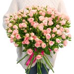 Букет роза кустовая розовая в Санкт-Петербурге - Фотография 5