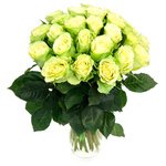 Букет из роз с неожиданным зеленым оттенком  - Фотография 1