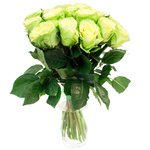 Букет из роз с неожиданным зеленым оттенком  - Фотография 4