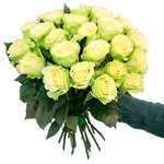 Букет из роз с неожиданным зеленым оттенком  - Фотография 5