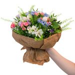 Великолепный букет с гортензией, розами и тюльпанами для самой прекрасной девушки на свете в Санкт-Петербурге - Фотография 6