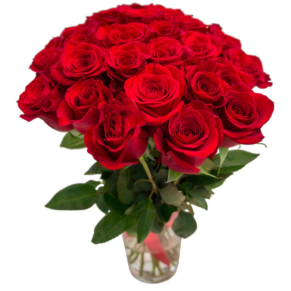 25 красных роз