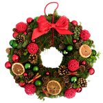 Рождественский венок с украшениями в Санкт-Петербурге - Фотография 1