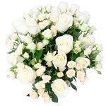 Букет белые розы, кустовые розы белые в Санкт-Петербурге - Фотография 2