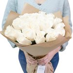 Букет из белых роз 50 см в Санкт-Петербурге - Фотография 4