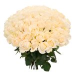 Букет из 101 белой розы в Санкт-Петербурге - Фотография 1