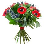 Букет из красных анемонов в Санкт-Петербурге - Фотография 2