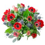 Букет из красных анемонов в Санкт-Петербурге - Фотография 3