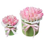 Шляпные коробки с розовыми тюльпанами в Санкт-Петербурге - Фотография 1 Шляпные коробки с розовыми тюльпанами в Санкт-Петербурге - Фотография 1