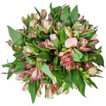 Шляпная коробка с розовой альстромерией в Санкт-Петербурге - Фотография 2