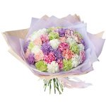 Букет из 51 разноцветной гвоздики в Санкт-Петербурге - Фотография 1