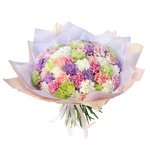 Букет из 101 разноцветной гвоздики в Санкт-Петербурге - Фотография 1