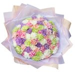 Букет из 101 разноцветной гвоздики в Санкт-Петербурге - Фотография 2