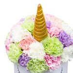 Шляпная коробка с разноцветными гвоздиками в Санкт-Петербурге - Фотография 4