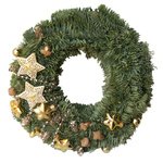 Новогодний венок из лапника с шариками и другим декором в Санкт-Петербурге - Фотография 1