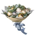 Букет из новогодних шаров в Санкт-Петербурге - Фотография 2
