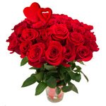 Букет из 31 красной розы на 14 февраля в Санкт-Петербурге - Фотография 1