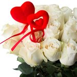 Букет из 35 белых роз на 14 февраля в Санкт-Петербурге - Фотография 3