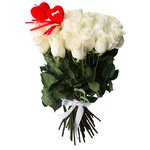 Букет из 45 белых роз на 14 февраля в Санкт-Петербурге - Фотография 2