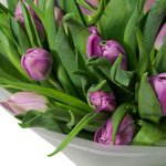 Букет из 51 сиреневого пионовидного тюльпана в упаковке в Санкт-Петербурге - Фотография 2