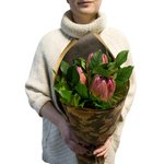 Мужской букет с протеей в крафте с принтом в Санкт-Петербурге - Фотография 4