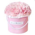 Розовые гвоздики в шляпной коробке в Санкт-Петербурге - Фотография 4