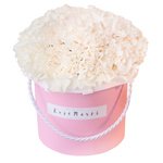 Кремовые гвоздики в шляпной коробке в Санкт-Петербурге - Фотография 3