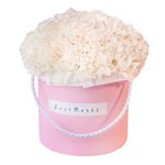 Кремовые гвоздики в шляпной коробке в Санкт-Петербурге - Фотография 1