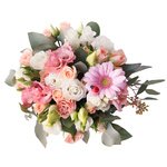 Уютная нежно-розовая композиция в кашпо ручной работы в Санкт-Петербурге - Фотография 5