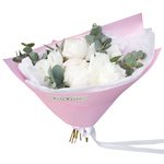 Пионы и эвкалипт в нежной упаковке в Санкт-Петербурге - Фотография 2