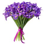 Букет из 51 синего ириса в Санкт-Петербурге - Фотография 2