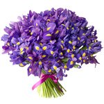 Букет из 101 синего ириса в Санкт-Петербурге - Фотография 1