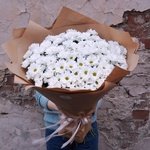 Букет белая кустовая хризантема в Санкт-Петербурге - Фотография 6