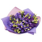 Букет из синих ирисрв и синих лизиантусов в Санкт-Петербурге - Фотография 3