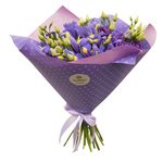 Букет из синих ирисрв и синих лизиантусов в Санкт-Петербурге - Фотография 2