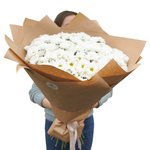 Букет белая кустовая хризантема в Санкт-Петербурге - Фотография 1