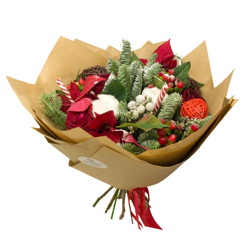 Оригинальный зимний цветок создаст праздничное настроение.