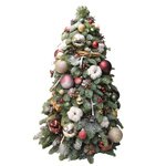 Красивая большая ёлка из натуральных еловых веток, украшенная игрушками, шишками, хлопком и корицей в Санкт-Петербурге - Фотография 1