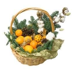 Букет «Новогодняя корзинка» Букет «Новогодняя корзинка»