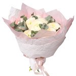 Ранункулюсы Клуни Ханой с эвкалиптом в упаковке в Санкт-Петербурге - Фотография 2