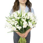 Букет из 51 белого ириса в Санкт-Петербурге - Фотография 1