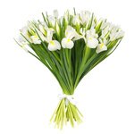Букет из 51 белого ириса в Санкт-Петербурге - Фотография 2