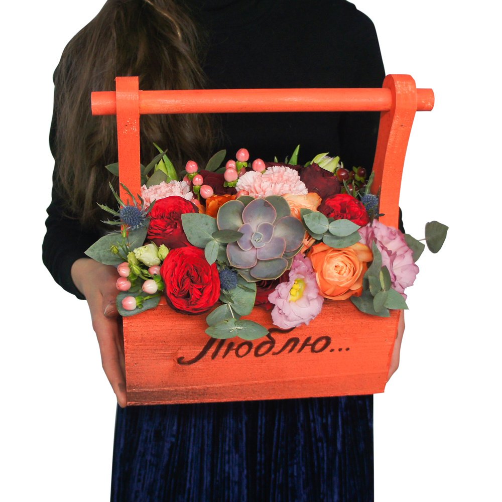 Ящик с цветами на вкус флориста