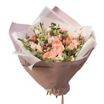 Букет из пионовидной кустовой розы Джульетта, лизиантуса, ягодок гиперикума, вероники и эвкалипта в стильной упаковке в Санкт-Петербурге - Фотография 2 Букет из пионовидной кустовой розы Джульетта, лизиантуса, ягодок гиперикума, вероники и эвкалипта в стильной упаковке в Санкт-Петербурге - Фотография 2